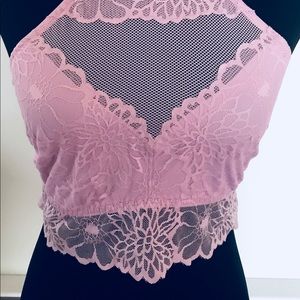 NWT Victorias Secret PINK Mauve Lace Bralette L